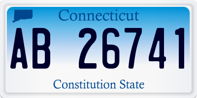CT license plate AB26741