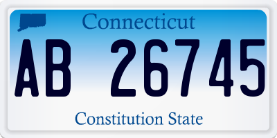 CT license plate AB26745