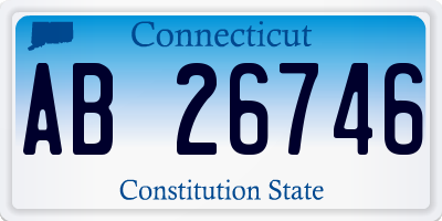CT license plate AB26746
