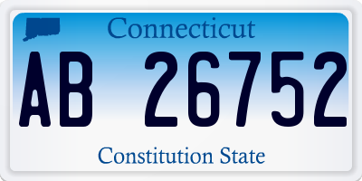 CT license plate AB26752