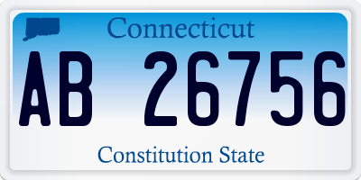 CT license plate AB26756
