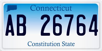 CT license plate AB26764