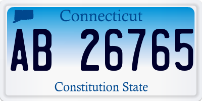 CT license plate AB26765