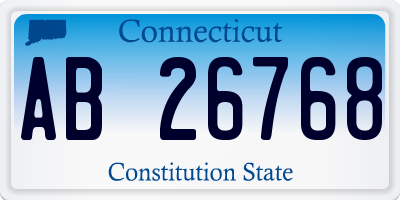 CT license plate AB26768