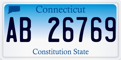 CT license plate AB26769
