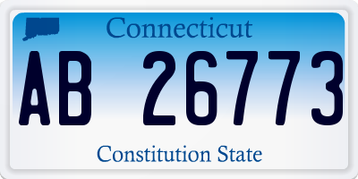 CT license plate AB26773