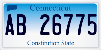 CT license plate AB26775
