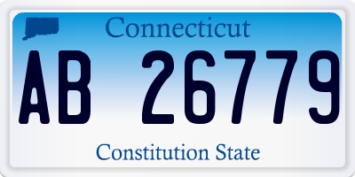CT license plate AB26779