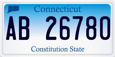 CT license plate AB26780