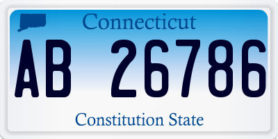 CT license plate AB26786