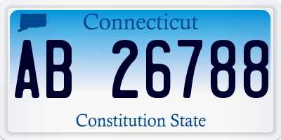 CT license plate AB26788