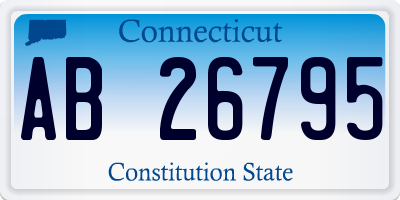 CT license plate AB26795