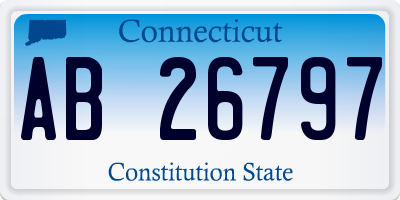 CT license plate AB26797