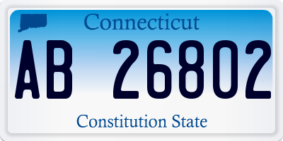 CT license plate AB26802