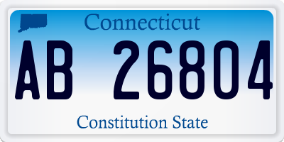 CT license plate AB26804