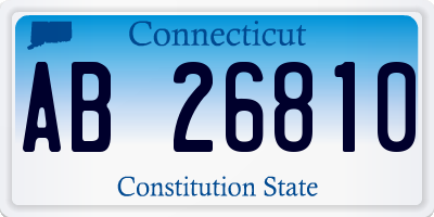 CT license plate AB26810