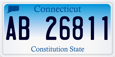 CT license plate AB26811