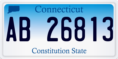 CT license plate AB26813