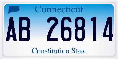 CT license plate AB26814