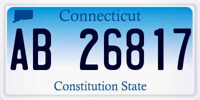 CT license plate AB26817