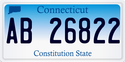 CT license plate AB26822