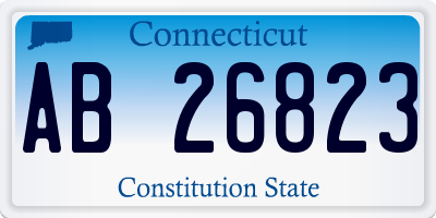 CT license plate AB26823