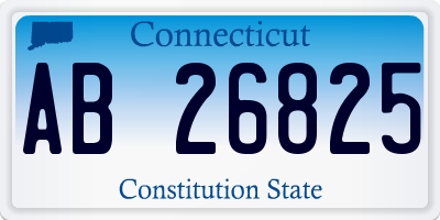 CT license plate AB26825