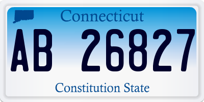 CT license plate AB26827