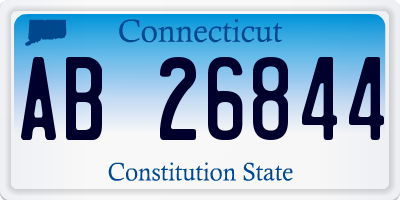 CT license plate AB26844