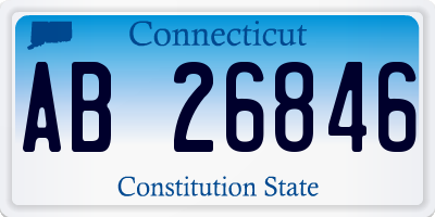 CT license plate AB26846