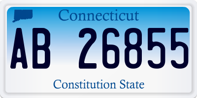 CT license plate AB26855
