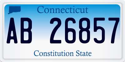CT license plate AB26857