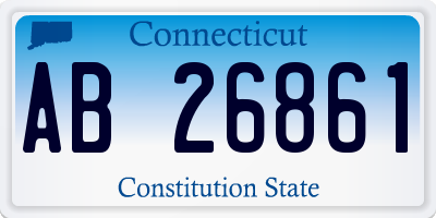 CT license plate AB26861