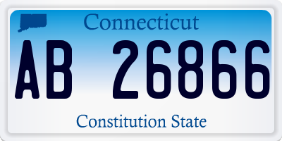 CT license plate AB26866