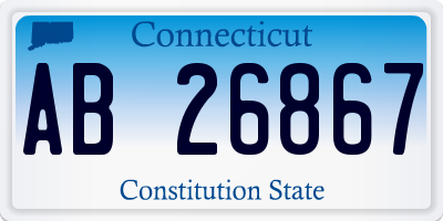 CT license plate AB26867