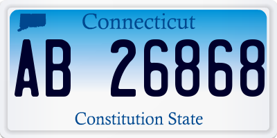 CT license plate AB26868