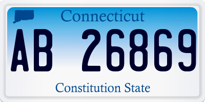 CT license plate AB26869