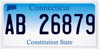 CT license plate AB26879