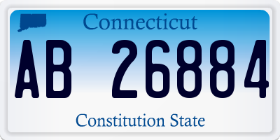 CT license plate AB26884