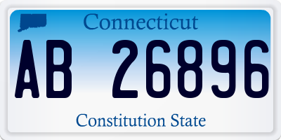 CT license plate AB26896