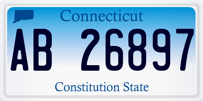CT license plate AB26897