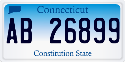 CT license plate AB26899