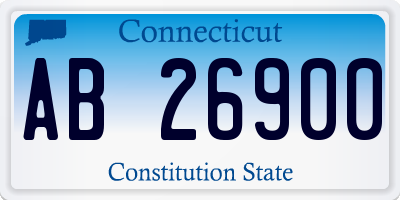 CT license plate AB26900