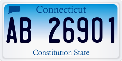 CT license plate AB26901