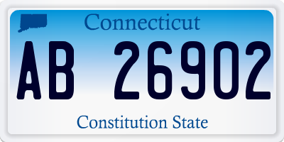 CT license plate AB26902