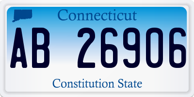 CT license plate AB26906