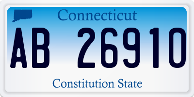 CT license plate AB26910