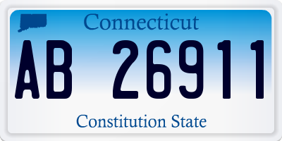 CT license plate AB26911