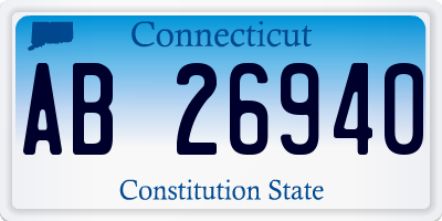 CT license plate AB26940