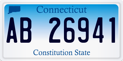 CT license plate AB26941
